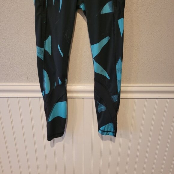Lululemon Inspire Tight *Full-On Luxtreme (Mesh) Peacock Blue Black W5G70S Sz 4 - Picture 4 of 14